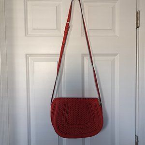 Redish Orange Vegan Leather Crossbody Purse